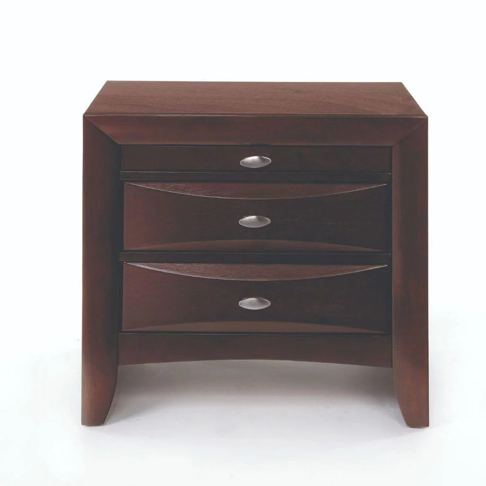 Espresso Wood Eastern King 3PCS Bedroom Set with Storage L551511