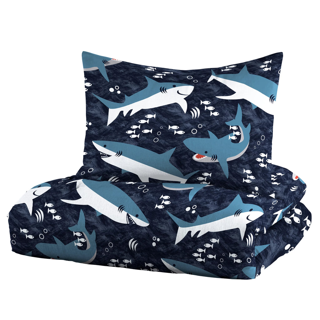 Navy Polyester Cotton Twin Comforter Set N3685