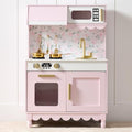 Wooden Pretend Play Kitchen Kids Toy with Storage N512