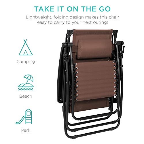 Beige Textilene Mesh Zero Gravity Recliner Chair L5156