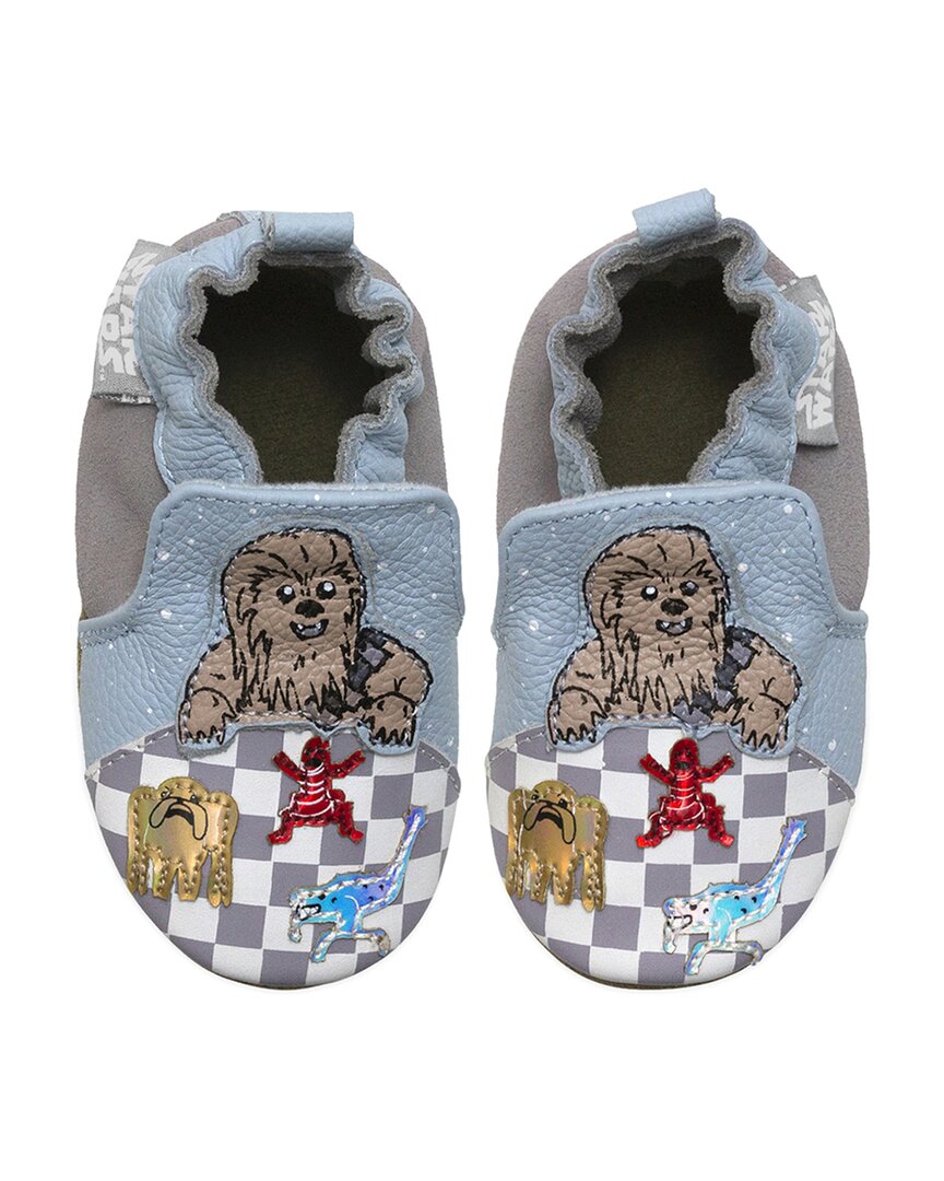Blue Leather Soft Sole Shoes Q199059