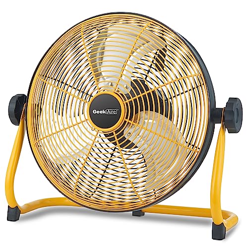 12" Portable Battery Operated Fan with Metal Blade V50467