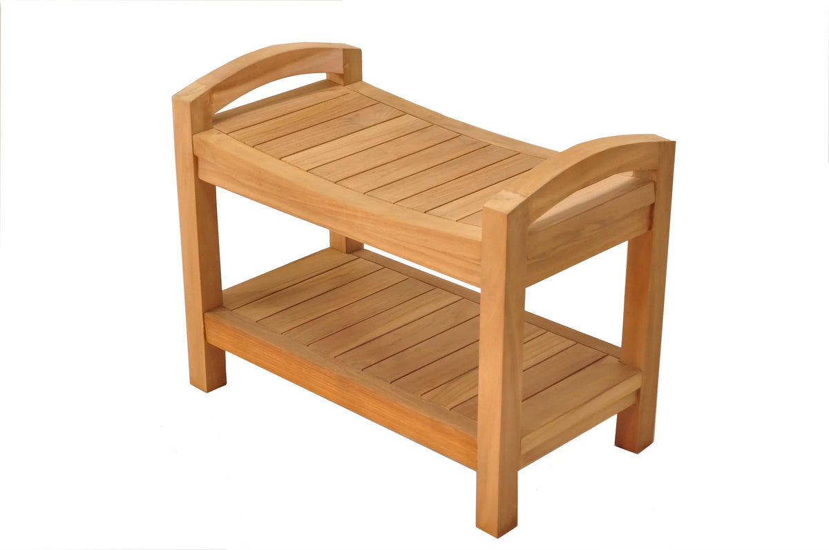 Teak Wood Shower Seat 24" Outdoor Bench K145