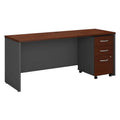 72W x 24D Engineered Wood Office Desk with Drawers R4083