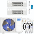 18,000 BTU 2 Zone Ceiling Cassette Ductless Air Conditioner and Heat Pump R572
