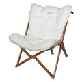 White Wood Folding Accent Chair P255