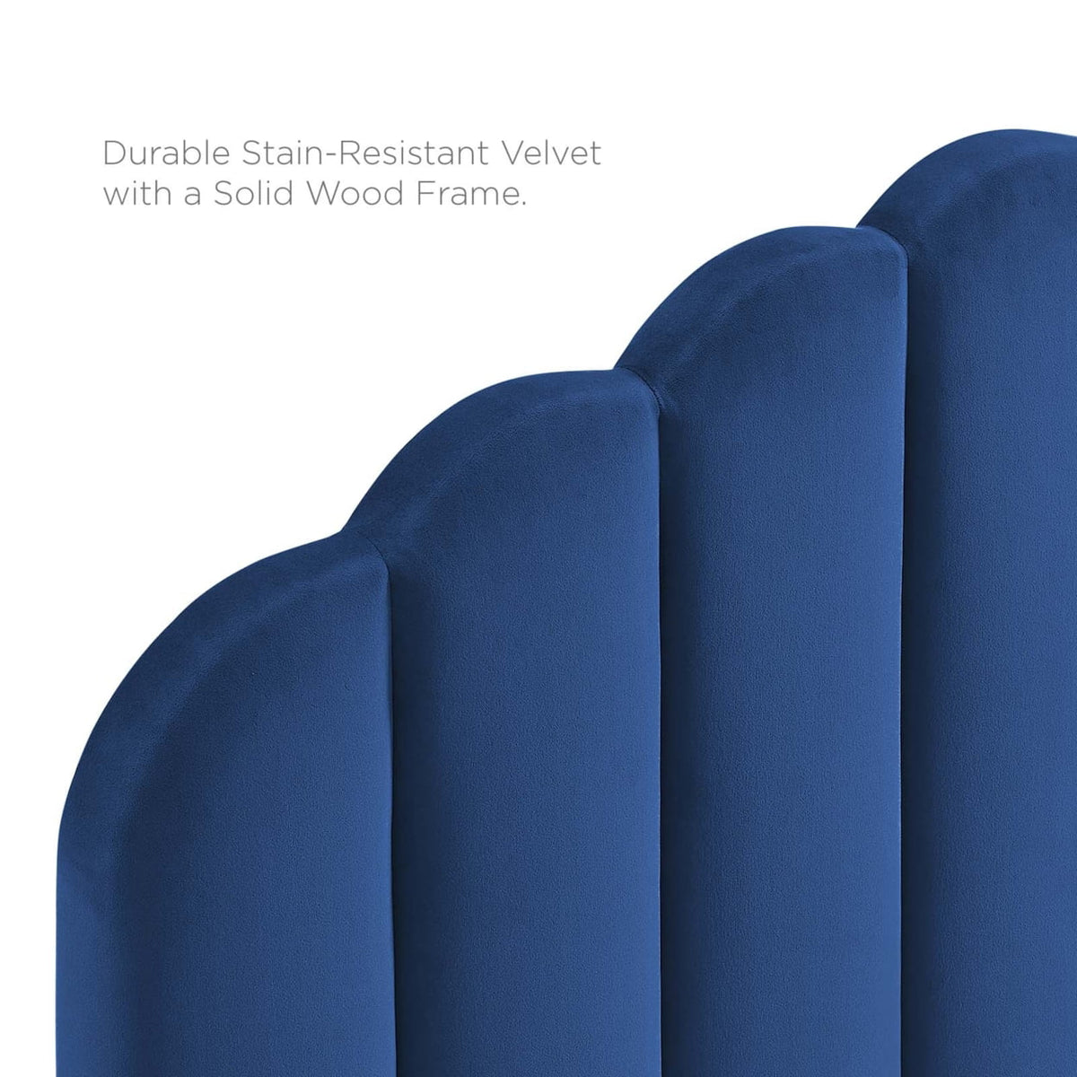 King California King Velvet Headboard Navy P9418