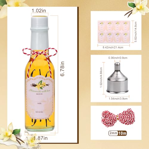 5 oz Clear Glass Woozy Bottles with Caps, Case of 35 D4709