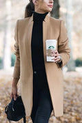 Solid Mandarin Collar Cardigan G35556