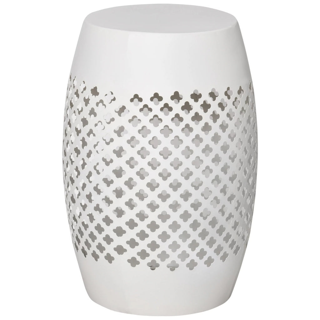 12.5" White Steel Round Side Table P23803