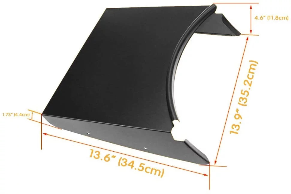 Black Powder Coated Steel Grill Table Shelf O112056