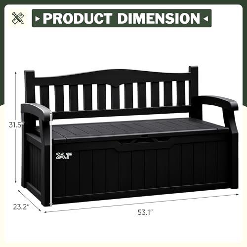 80 Gallon Black Storage Bench G594832