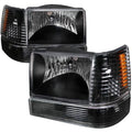 Black 8pc Headlight Bumper Corner Signal Lights X513974