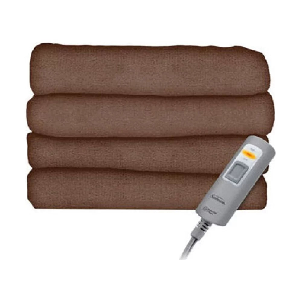 Velvet Plush Electric Heated Throw Blanket Cocoa Brown C52675