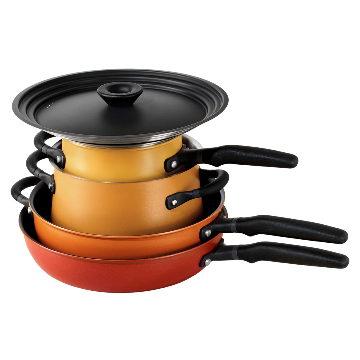 6 Piece Aluminum Nonstick Stainless Steel Cookware Set A770221