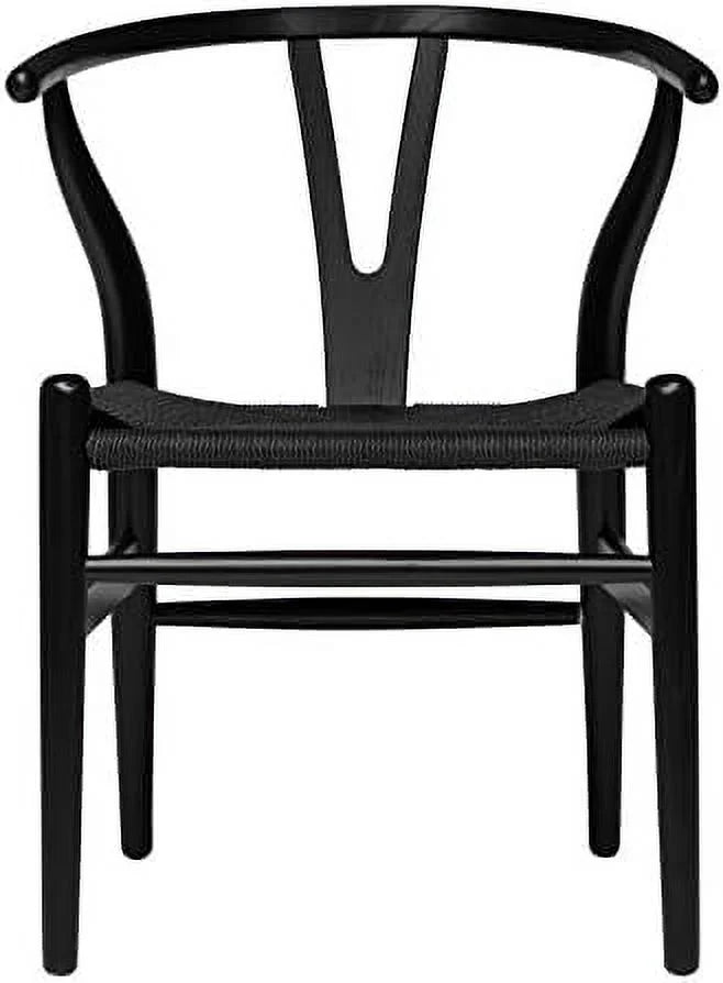Woven Cord Seat Walnut Chair with Arm W555