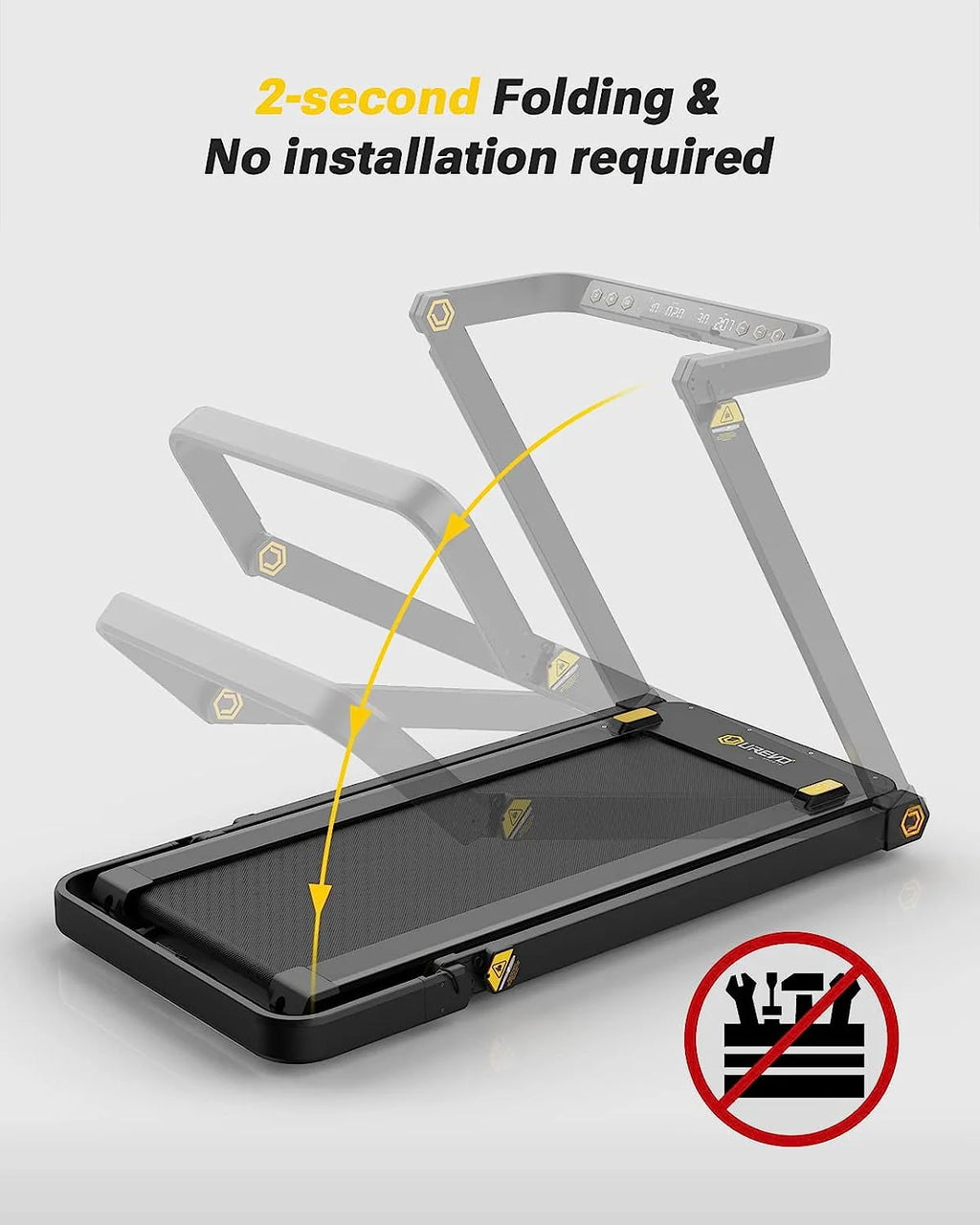 3 in 1 Folding Treadmill 3HP 286 lb Capacity O778