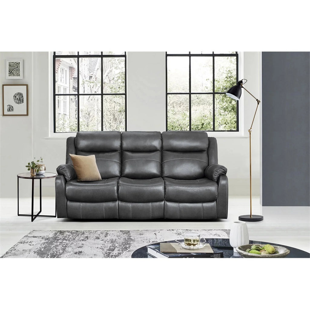 Dark Gray Microfiber 2-Piece Reclining Sofa Set O7520