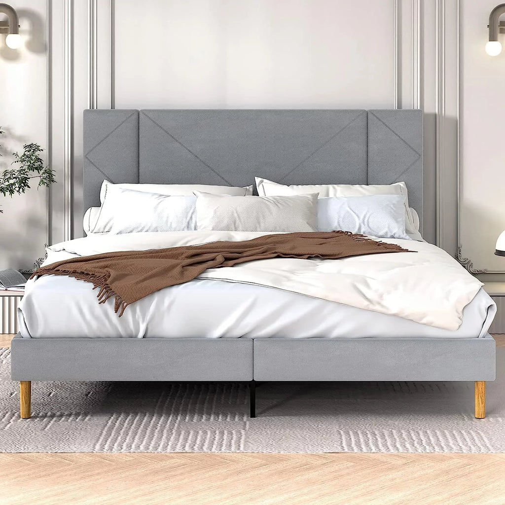 Queen Velvet Upholstered Bed Frame C1511