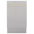 18 In. Stainless Steel Dishwasher with Gold Handle J5560