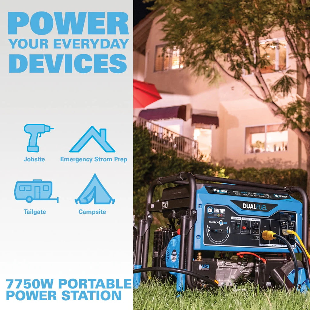 7,750-Watt Dual Fuel Portable Generator with Electric Start N48540