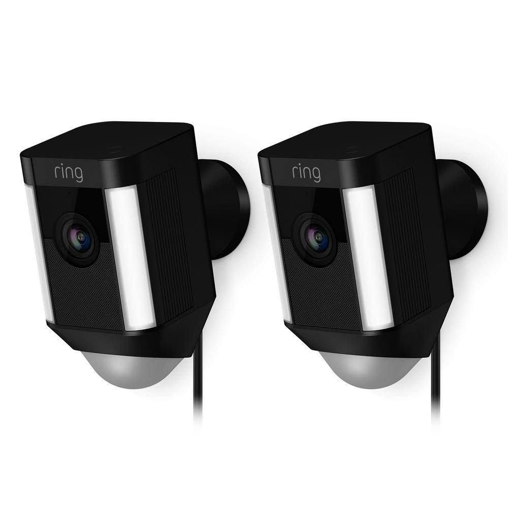 Black Wired Outdoor Security Camera 2-Pack F599661