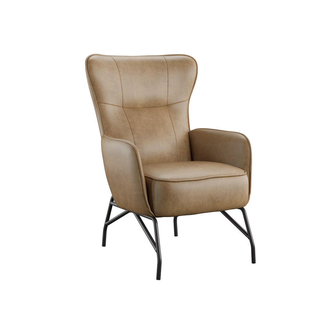 Yellow 27" Accent Chair with Metal Base I793