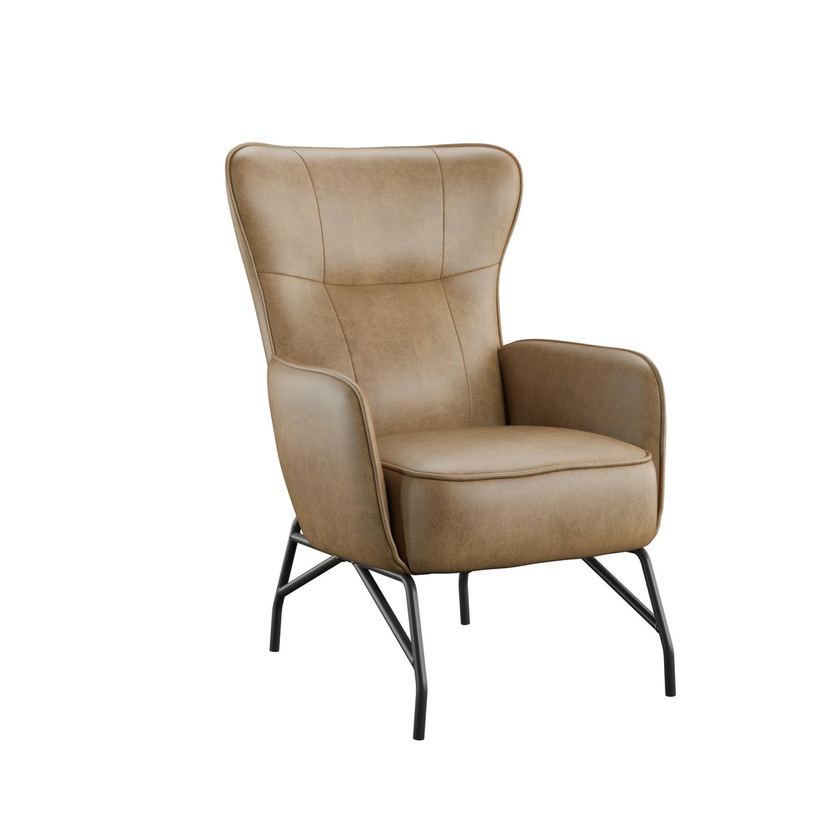 Yellow 27" Accent Chair with Metal Base I793