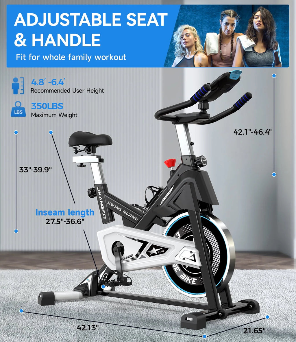 Magnetic Exercise Bike 45lbs Quiet Belt Drive K71658