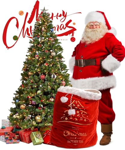 Red Velvet 40x27 Inch 2Pack Christmas Gift Storage Bag C67284