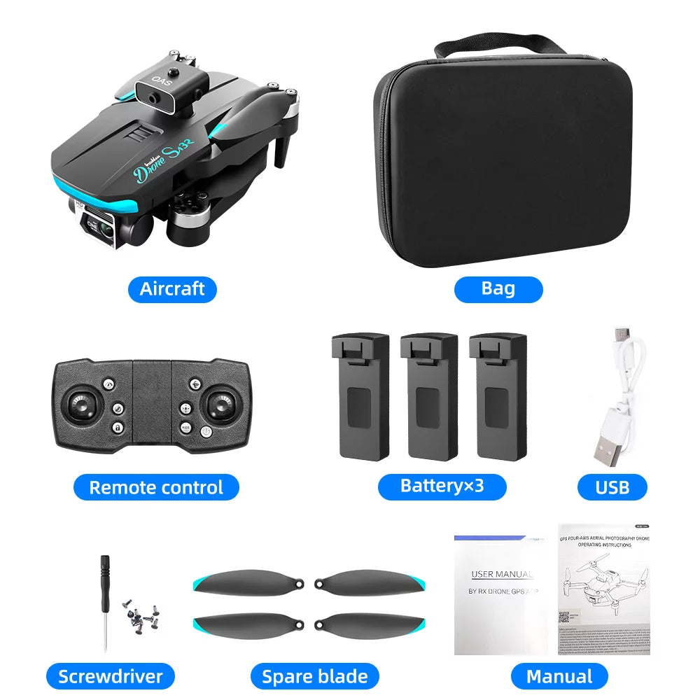 8K Camera Drone with 3 Batteries N35588