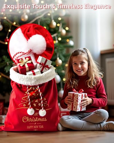 Red Velvet 40x27 Inch 2Pack Christmas Gift Storage Bag C67284