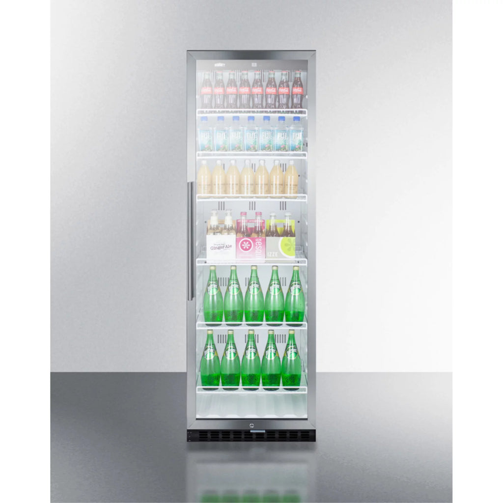 24" Wide 12.6 Cu. Ft. Stainless Steel Merchandiser Refrigerator B50341