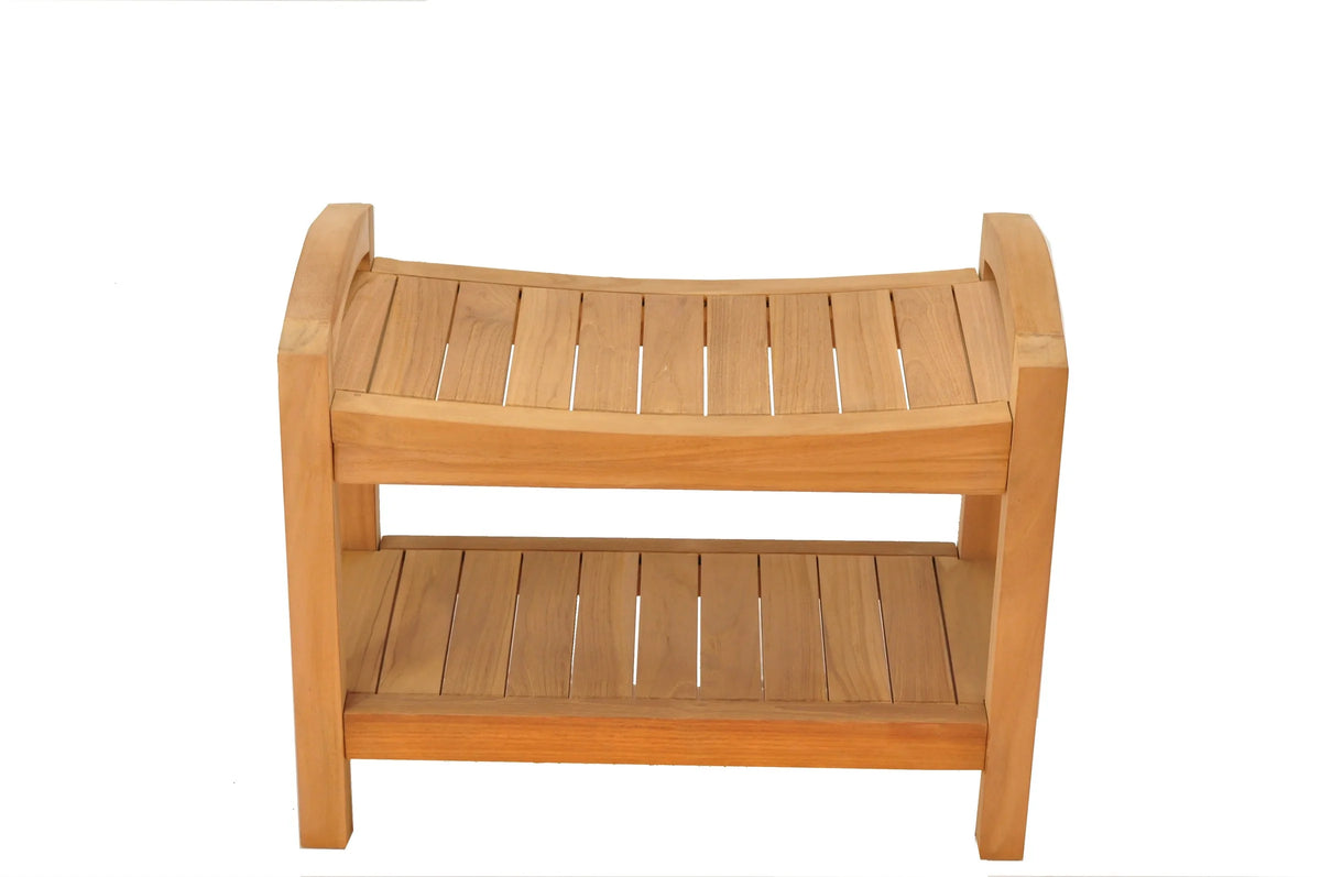 Teak Wood Shower Seat 24" Outdoor Bench K145