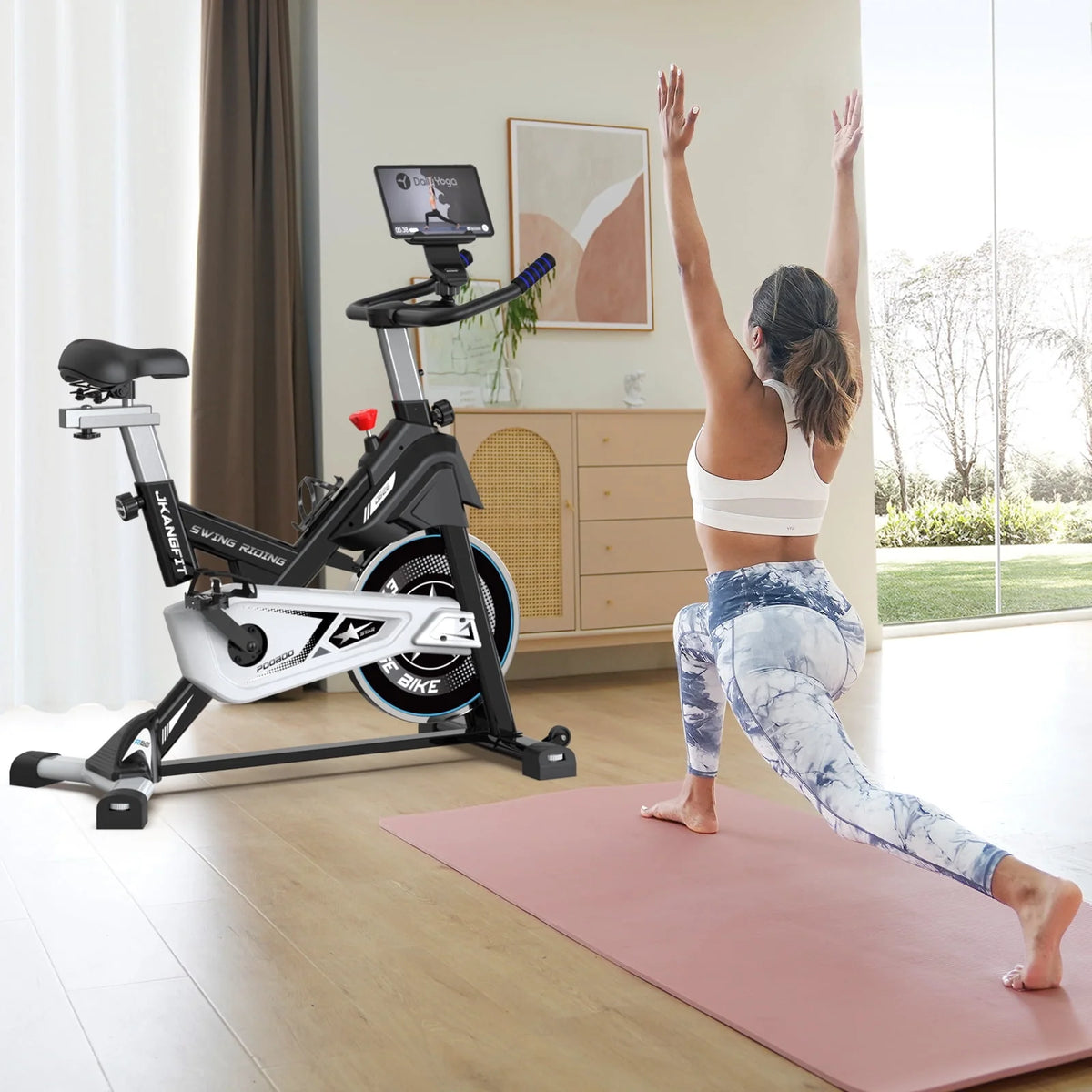 Magnetic Exercise Bike 45lbs Quiet Belt Drive K71658
