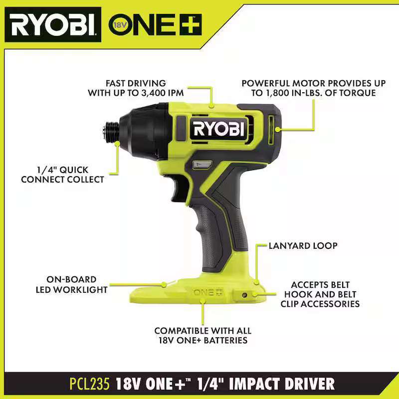18V Cordless 6-Tool Combo Kit with Battery and Charger V899