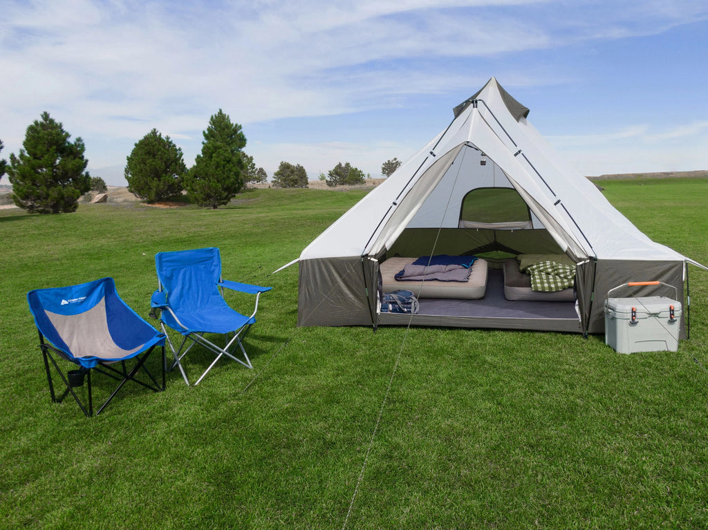 8 Person Camping Tent with Covered Entrance K9242