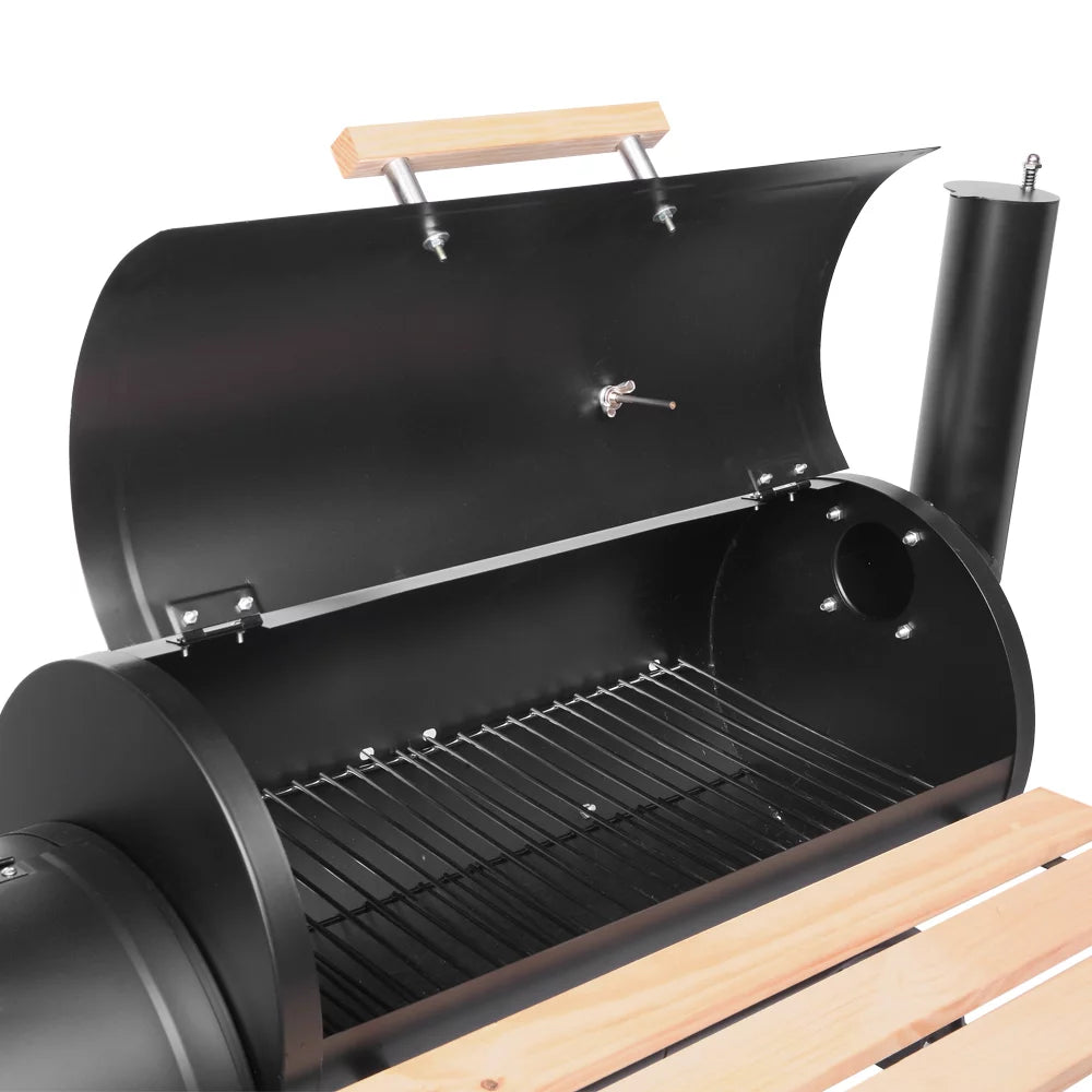 Charcoal BBQ Grill with Wheels and Storage Holder, 28 Inch K771