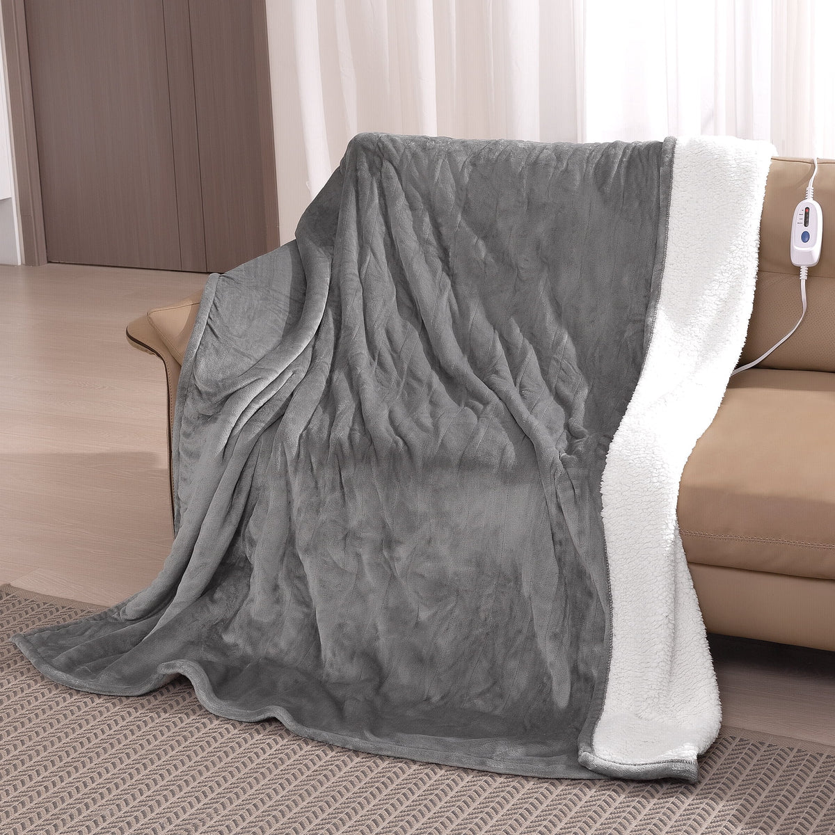 Electric Blanket Full Size 4 Heating Levels Machine Washable F415249
