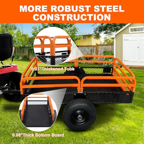 Heavy Duty 1500-Pound Capacity Steel Dump Cart V5249