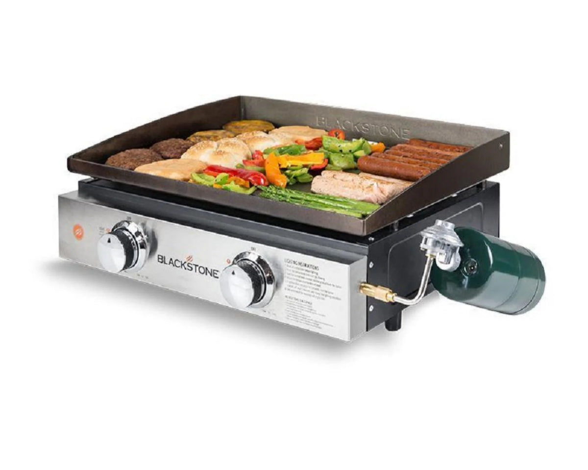 2-Burner 22'' Tabletop Griddle with Stainless Steel Front J136